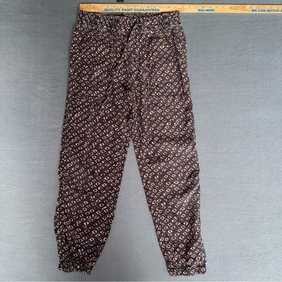 Anthropologie Linen Utility Jogger Multi Fall Color Patterned Joggers Boho Small - Picture 2 of 16